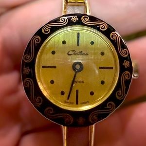 Vintage Chateau Gold Bracelet Wind Watch